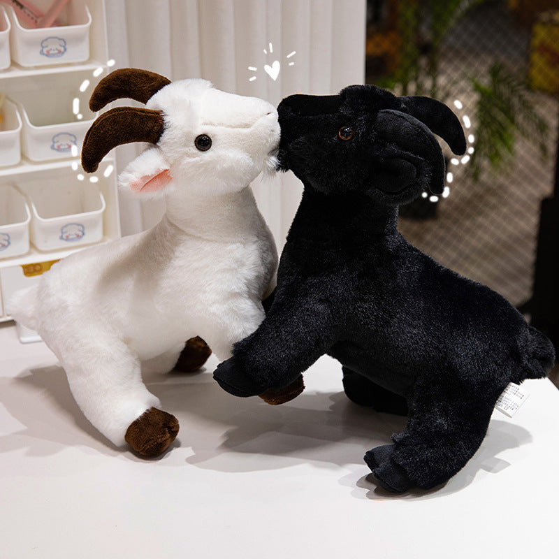 Simulation Goat Animal Model Ornaments Plush
