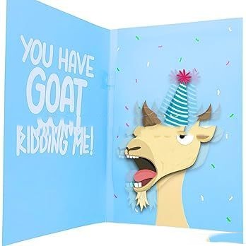 Scream Goat Greeting Card For Children