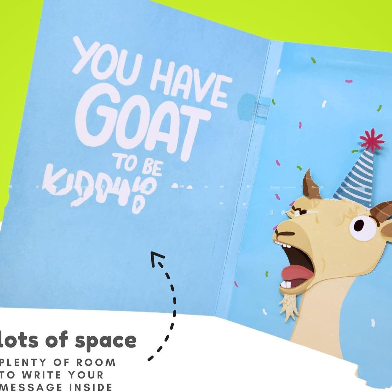 Scream Goat Greeting Card For Children