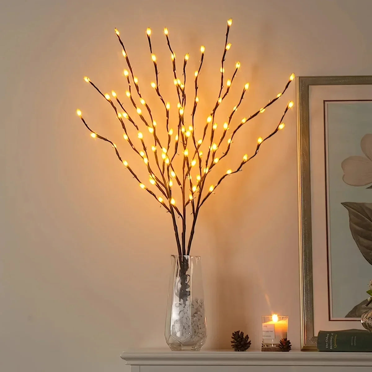 1PC-Artificial Branch Decorative Light – Perfect for Christmas, Weddings & Home Decor, Suitable for Indoor & Outdoor Use