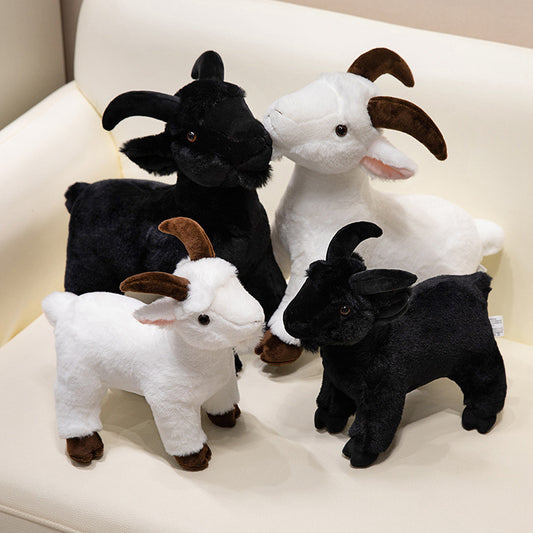 Simulation Goat Animal Model Ornaments Plush